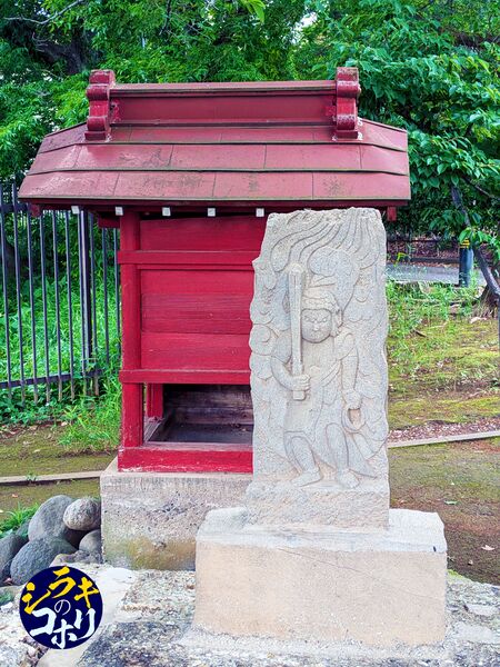 ファイル:広沢の池の不動明王浮彫像.jpg